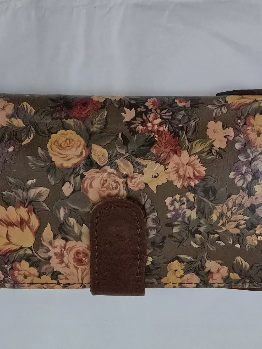 Patricia Nash Brown Floral Leather Wallet
